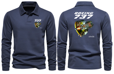 BOEING 737 LONG SLEEVE POLO